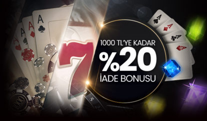 1000 TL İade Casino Bonusu 20% iade