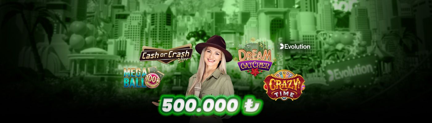 CANLI CASINO'DA 500.000 TL ÖDÜLLÜ KAMPANYA crazy time